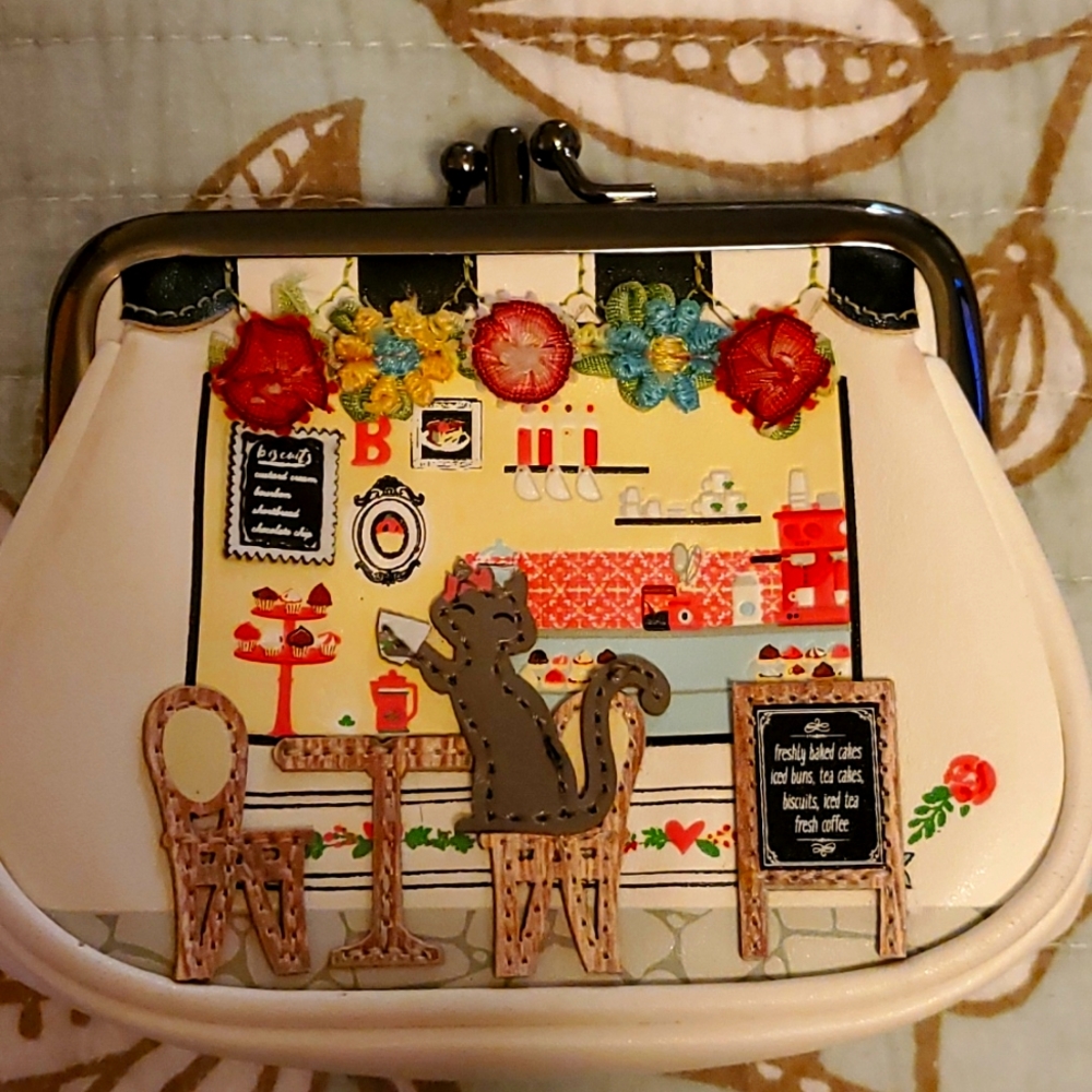 Vendula London cat Cafe coin purse